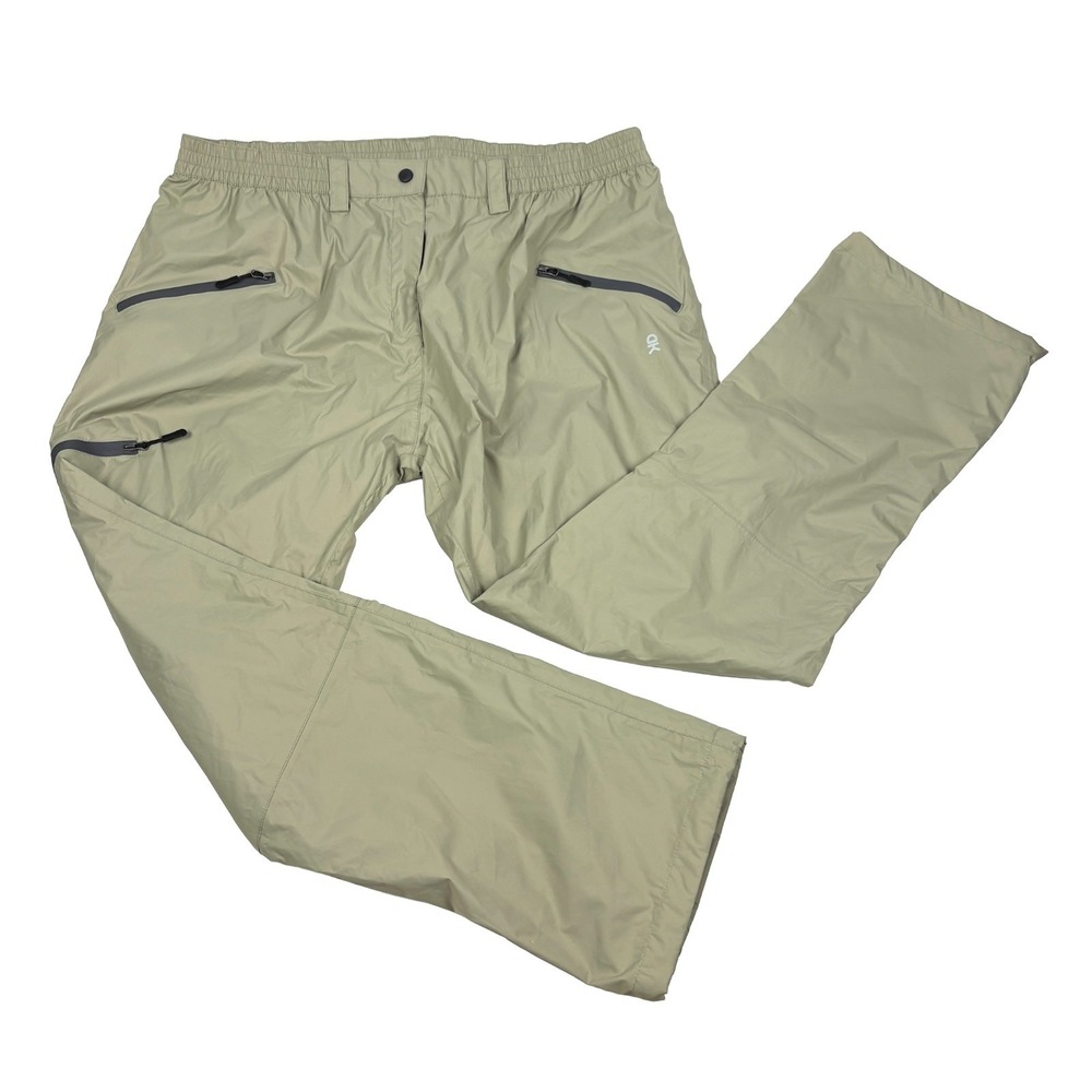 Little Donkey Andy Rain Pants Womens Sz XXL Khaki Lightweight Waterproof Breathb